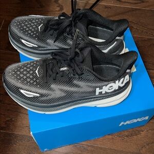 Hoka women Black and Gray Athletic Shoes